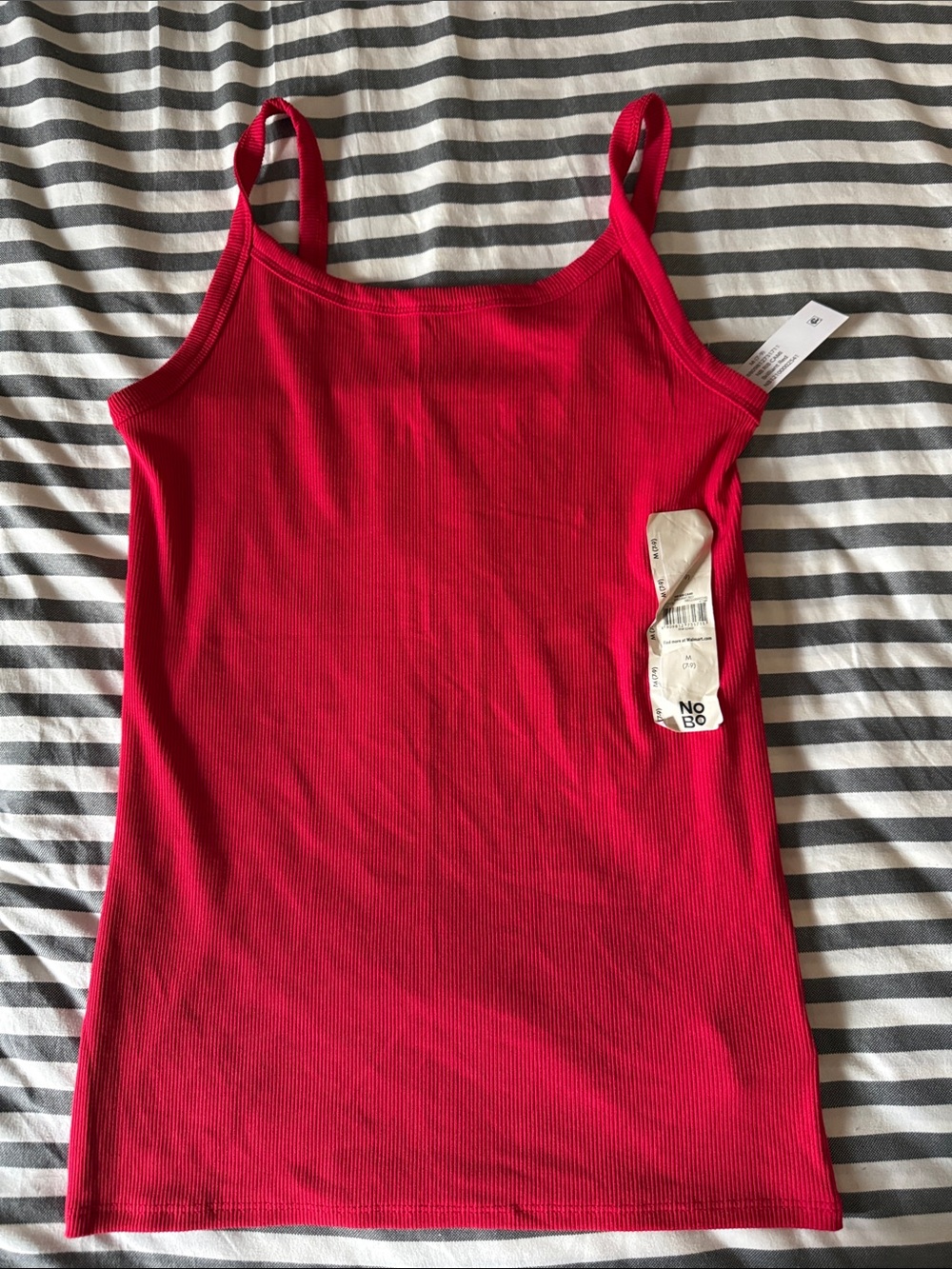 Women’s Slim Ribbed Red Camisole Tank Top